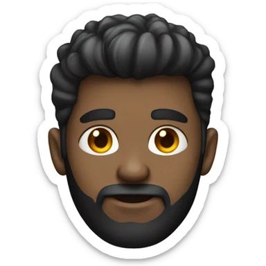 A dark gamer dude with a low fade haircut sticker