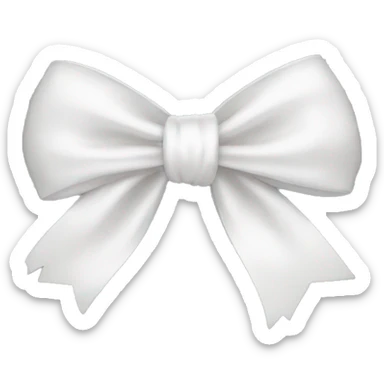 white satin bow sticker