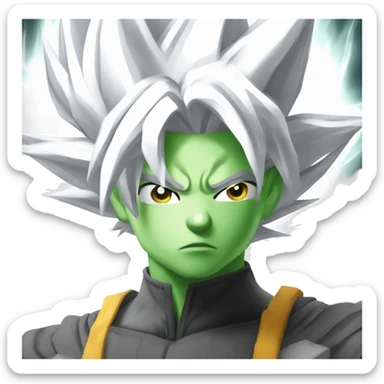 super saiyan boy with earrings sticker