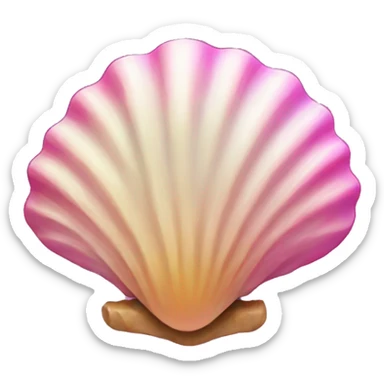seashell with pink strokes sticker