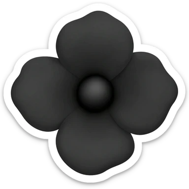 flower with #black color sticker