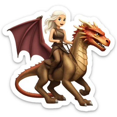 Khaleesi riding dragon sticker