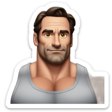 Jon-Hamm-gigant-bodybuilder sticker
