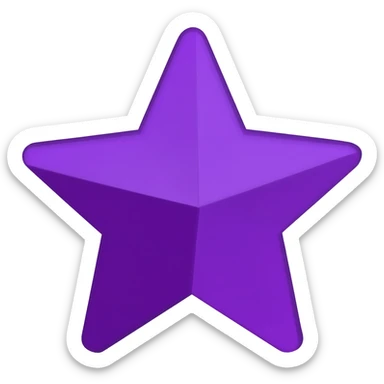 Emoji with purple stars sticker