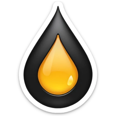 A drop of dark oil sticker