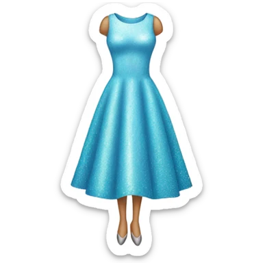 Sparkly pastel blue dress covered in glitter. sticker