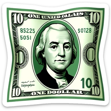 billete de 100 dolares sticker
