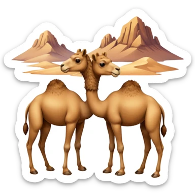 Camel hug sticker