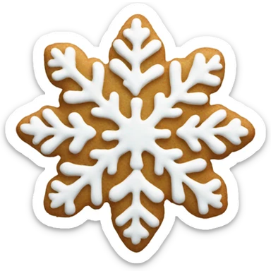 Christmas cookie snowflake shape  sticker