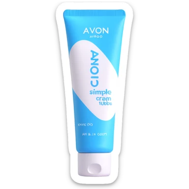 AVON hand cream tube with blue cap sticker