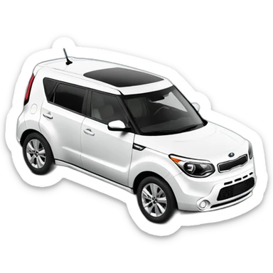 White Kia Soul sticker