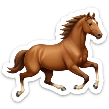 Horse running away sticker