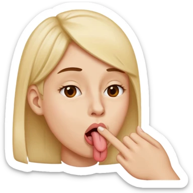 😝 with the tung touching the nose sticker