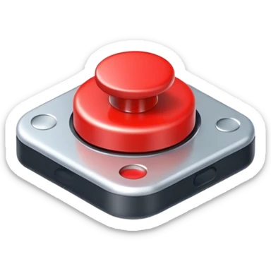 red button is pressed sticker
