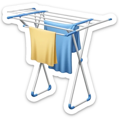 Laundry drying rack sticker