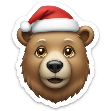 Christmas bear sticker