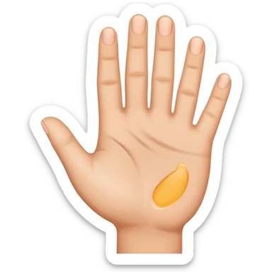 make a hand like the regular one but make it an L shape with the finger and thumb  sticker