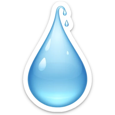 Dripping wet emoji sticker