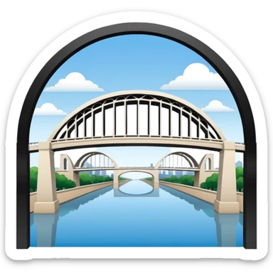 6th street la bridge. it is white. has 2/3 arches sticker