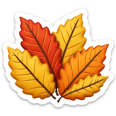 Decorative fall themed pillows shaped life leaves sticker