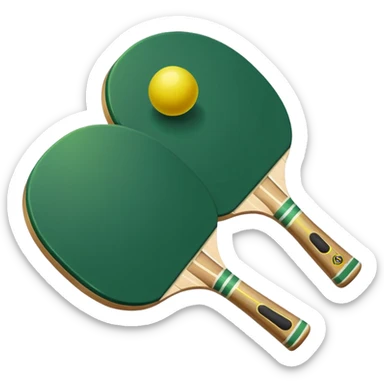 palas de ping pong amarillas y verdes sticker