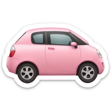 Car de cerdito con corazones sticker