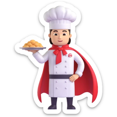 superhero chef  sticker