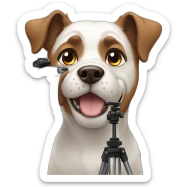 Dog filmmaking sticker