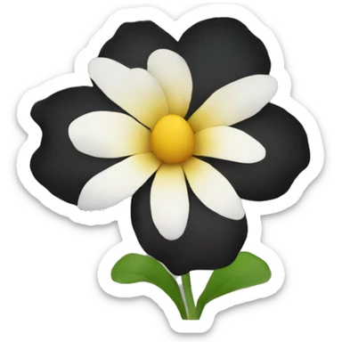 A beautiful flower in black color  sticker