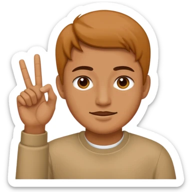 Person doing the 6’7 sign sticker