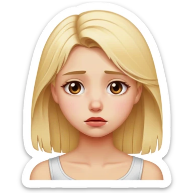 heart broken girl blonde  sticker