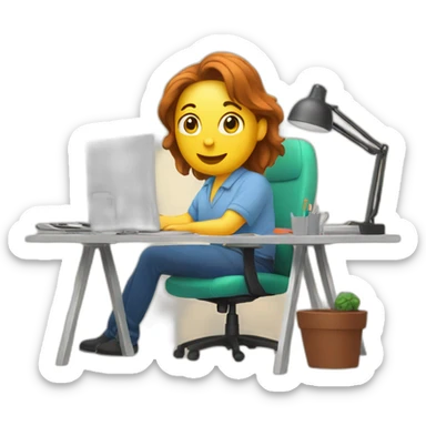 working from home. Centralsoft written in background sticker