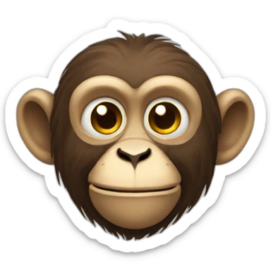 Macaco com vergonha sticker
