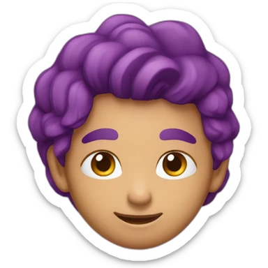 Corazón morado roto  sticker