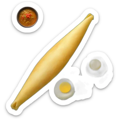 dosa on banana leaf sticker