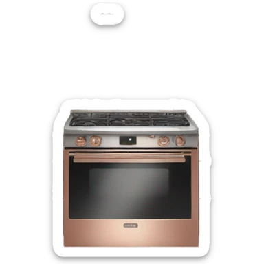 Realistic rose gold front facing kitchen. sticker