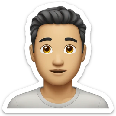 asian-guy-thick-crop-hair sticker