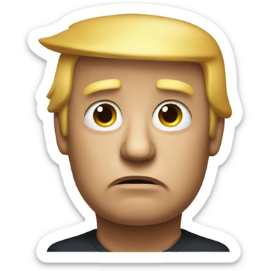 create donald trump looking really sad  sticker
