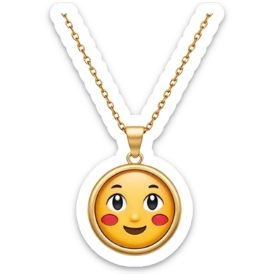 Necklace with an a pendant  sticker