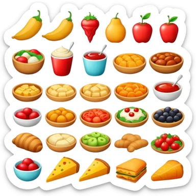 a lot of photo with food sticker