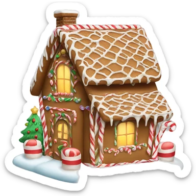 Gingerbread house christmas sticker