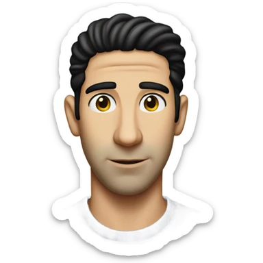 David Schwimmer 20 years old with no facial hair, not smiling sticker