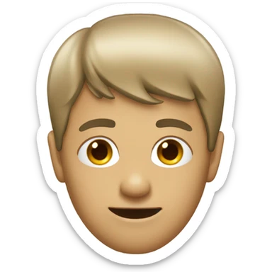 a man with fringe sticker