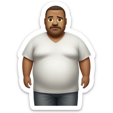 Fat man sweating  sticker