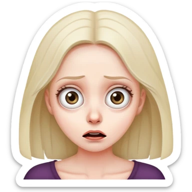 Cara bien asustada sticker