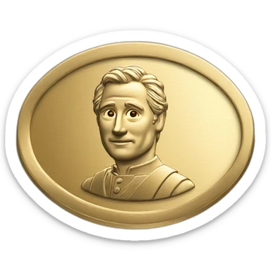 oval shaped coin sticker