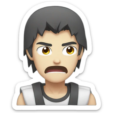 angry nod gif anime sticker