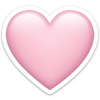 light pink heart  sticker