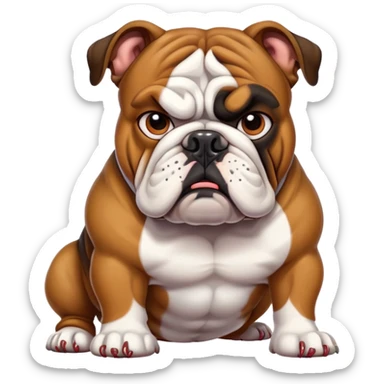 A mean looking bulldog sticker