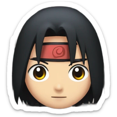 Itachi uchiha on a building  sticker